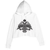 Greece Orthodox Byzantium Cross Nika Eagle Greek Big Chest Crop Fleece Hoodie