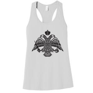 Greece Orthodox Byzantium Cross Nika Eagle Greek Big Chest Women's Racerback Tank