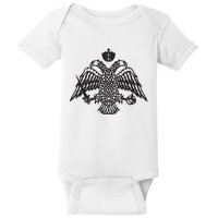 Greece Orthodox Byzantium Cross Nika Eagle Greek Big Chest Baby Bodysuit