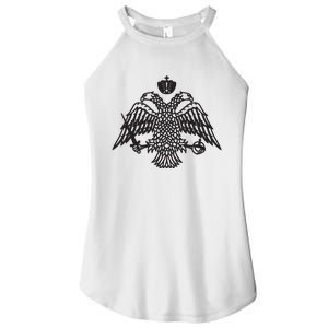 Greece Orthodox Byzantium Cross Nika Eagle Greek Big Chest Women's Perfect Tri Rocker Tank