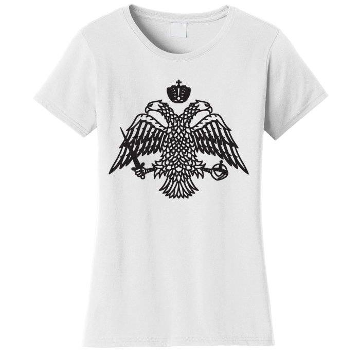 Greece Orthodox Byzantium Cross Nika Eagle Greek Big Chest Women's T-Shirt