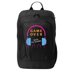 Game Over Back To School Funny Graphic Tee Gamer Teens Great Gift City Backpack