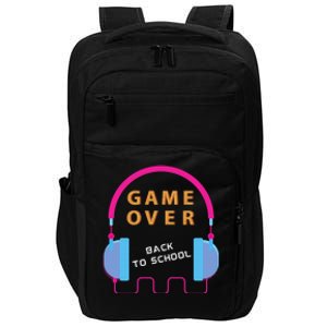 Game Over Back To School Funny Graphic Tee Gamer Teens Great Gift Impact Tech Backpack