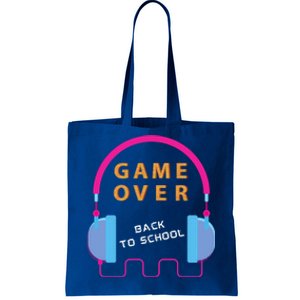 Game Over Back To School Funny Graphic Tee Gamer Teens Great Gift Tote Bag