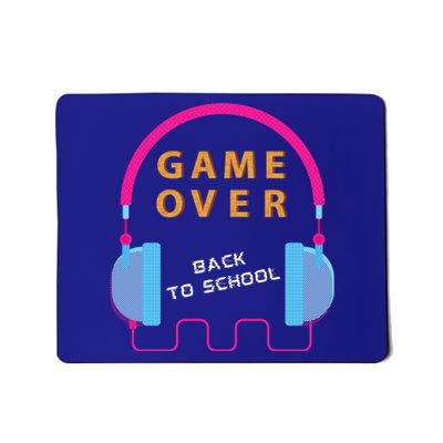 Game Over Back To School Funny Graphic Tee Gamer Teens Great Gift Mousepad