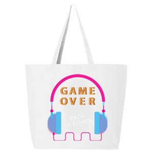 Game Over Back To School Funny Graphic Tee Gamer Teens Great Gift 25L Jumbo Tote