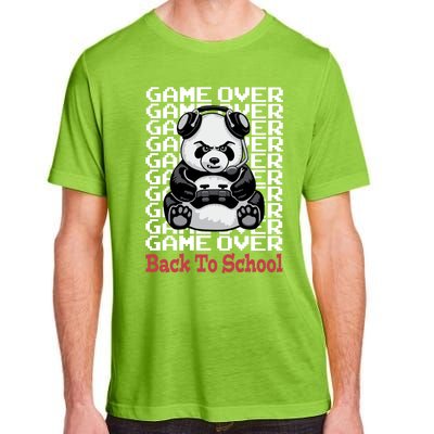 Game Over Back To School Funny Panda Bear Gamer Controller Funny Gift Adult ChromaSoft Performance T-Shirt