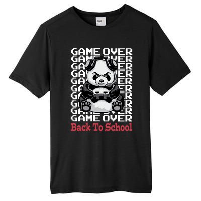 Game Over Back To School Funny Panda Bear Gamer Controller Funny Gift Tall Fusion ChromaSoft Performance T-Shirt