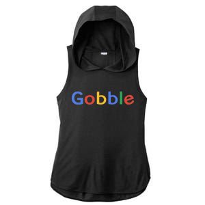 Gobble Classic Colorful Logo Ladies PosiCharge Tri-Blend Wicking Draft Hoodie Tank