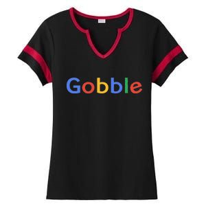 Gobble Classic Colorful Logo Ladies Halftime Notch Neck Tee