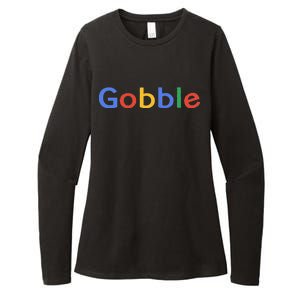 Gobble Classic Colorful Logo Womens CVC Long Sleeve Shirt