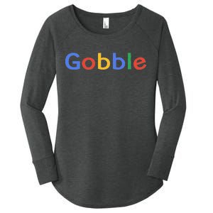 Gobble Classic Colorful Logo Women's Perfect Tri Tunic Long Sleeve Shirt