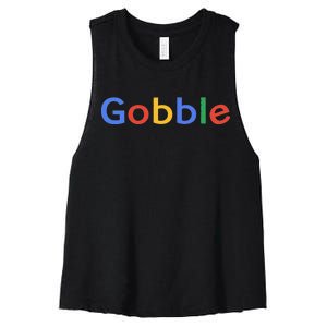 Gobble Classic Colorful Logo Women's Racerback Cropped Tank