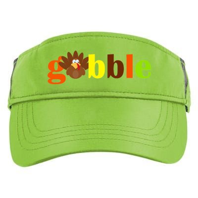 Gobble Cute Turkey Thanksgiving Adult Drive Performance Visor