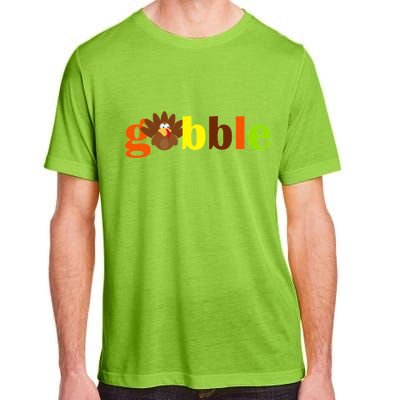 Gobble Cute Turkey Thanksgiving Adult ChromaSoft Performance T-Shirt