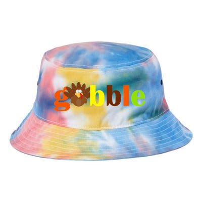 Gobble Cute Turkey Thanksgiving Tie Dye Newport Bucket Hat