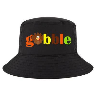 Gobble Cute Turkey Thanksgiving Cool Comfort Performance Bucket Hat