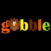 Gobble Cute Turkey Thanksgiving Cooling Performance Crew T-Shirt