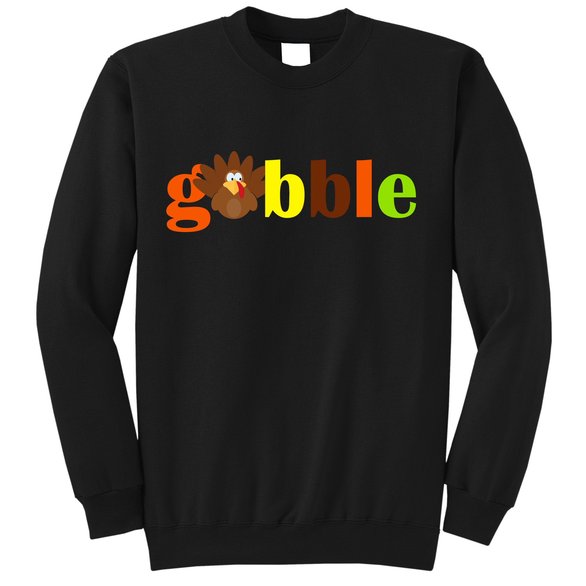 Gobble Cute Turkey Thanksgiving Sweatshirt