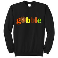 Gobble Cute Turkey Thanksgiving Sweatshirt