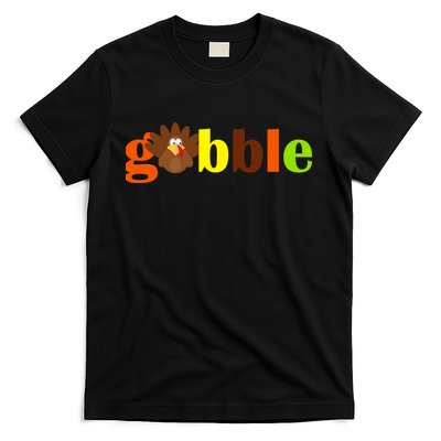 Gobble Cute Turkey Thanksgiving T-Shirt