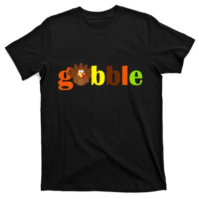 Gobble Cute Turkey Thanksgiving T-Shirt