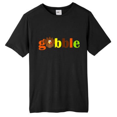 Gobble Cute Turkey Thanksgiving Tall Fusion ChromaSoft Performance T-Shirt