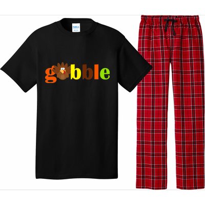 Gobble Cute Turkey Thanksgiving Pajama Set