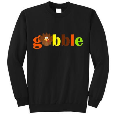 Gobble Cute Turkey Thanksgiving Tall Sweatshirt