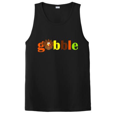 Gobble Cute Turkey Thanksgiving PosiCharge Competitor Tank