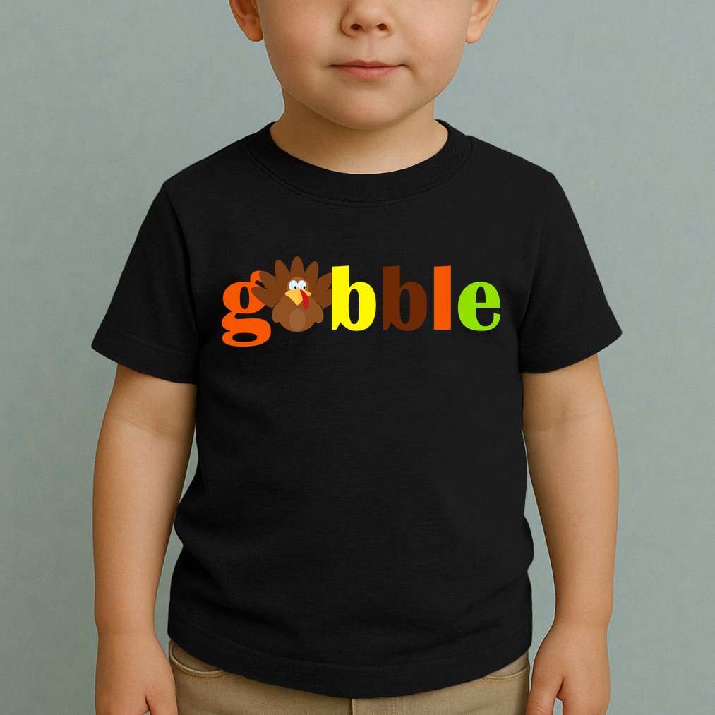 Gobble Cute Turkey Thanksgiving Toddler T-Shirt