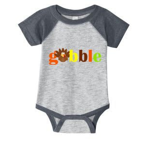 Gobble Cute Turkey Thanksgiving Infant Baby Jersey Bodysuit