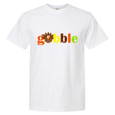 Gobble Cute Turkey Thanksgiving Garment-Dyed Heavyweight T-Shirt