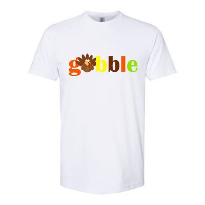 Gobble Cute Turkey Thanksgiving Softstyle® CVC T-Shirt