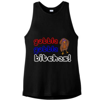 Gobble Gobble Bitches Ladies PosiCharge Tri-Blend Wicking Tank