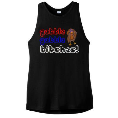 Gobble Gobble Bitches Ladies PosiCharge Tri-Blend Wicking Tank