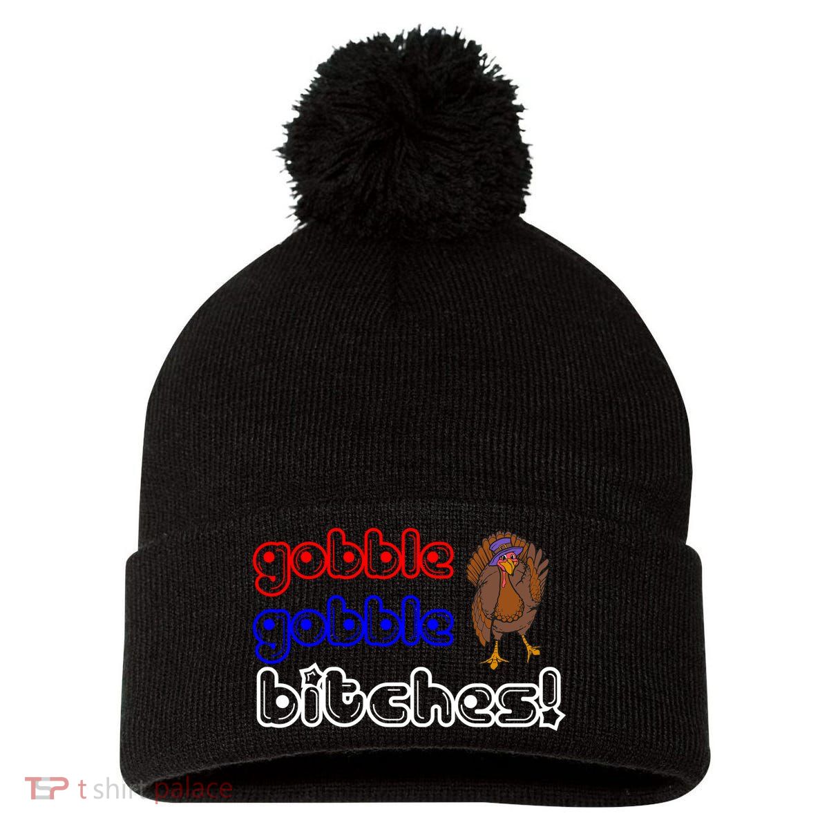 Gobble Gobble Bitches Pom Pom 12in Knit Beanie