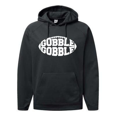 Gobble Gobble Football Performance Fleece Hoodie