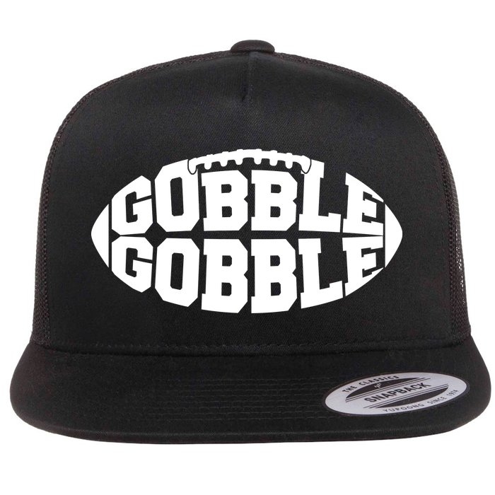 Gobble Gobble Football Flat Bill Trucker Hat