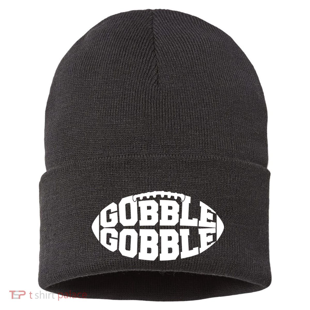 Gobble Gobble Football Sustainable Knit Beanie