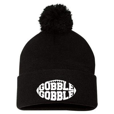 Gobble Gobble Football Pom Pom 12in Knit Beanie