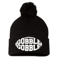 Gobble Gobble Football Pom Pom 12in Knit Beanie