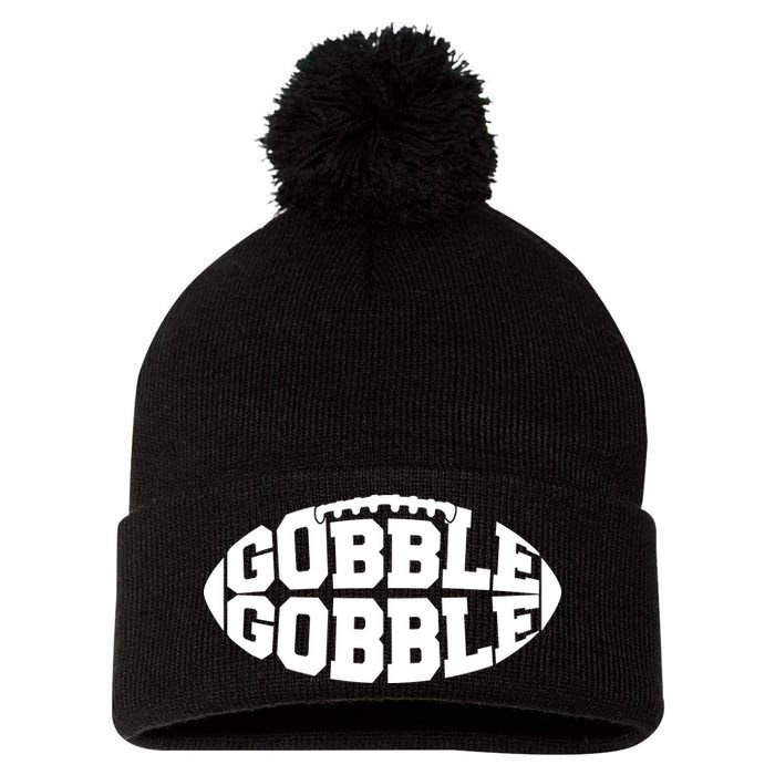 Gobble Gobble Football Pom Pom 12in Knit Beanie