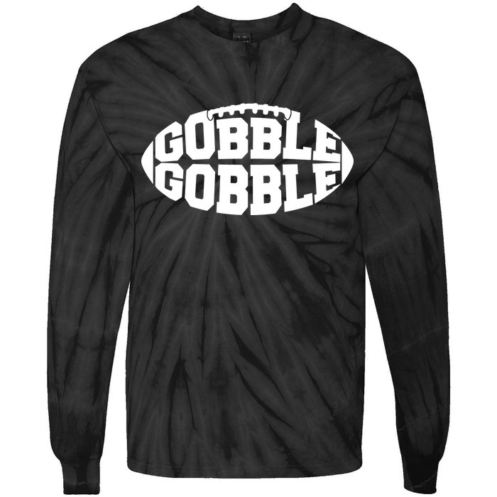 Gobble Gobble Football Tie-Dye Long Sleeve Shirt