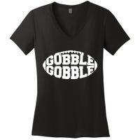 Gobble Gobble Football Women's V-Neck T-Shirt