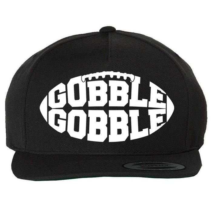 Gobble Gobble Football Wool Snapback Cap