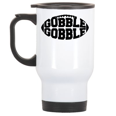 Gobble Gobble Football Stainless Steel Travel Mug