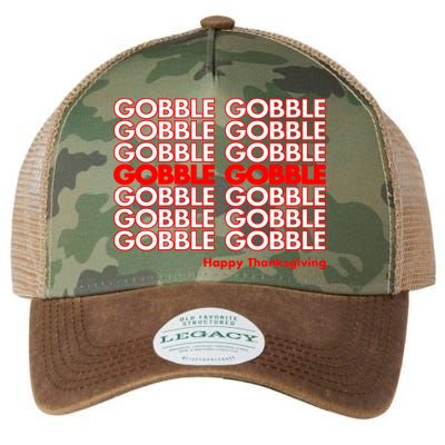 Gobble Gobble Retro Happy Thanksgiving Legacy Tie Dye Trucker Hat