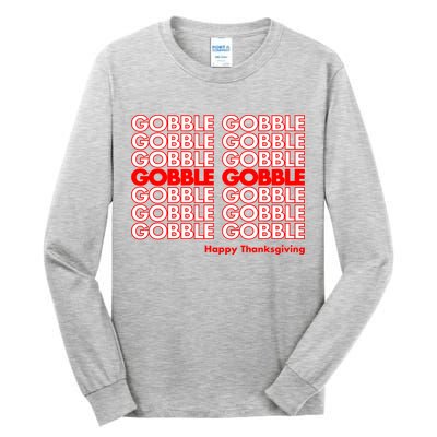 Gobble Gobble Retro Happy Thanksgiving Tall Long Sleeve T-Shirt