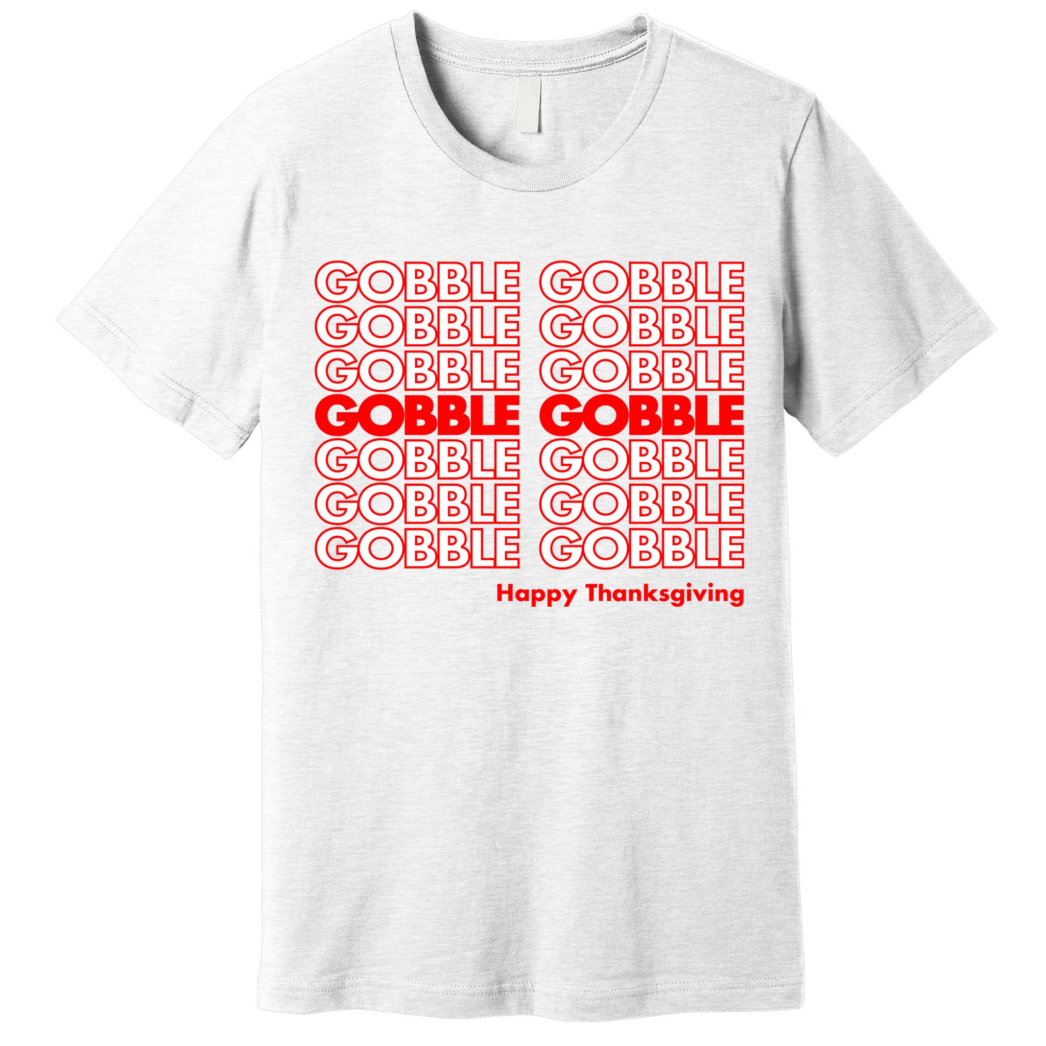 Gobble Gobble Retro Happy Thanksgiving Premium T-Shirt